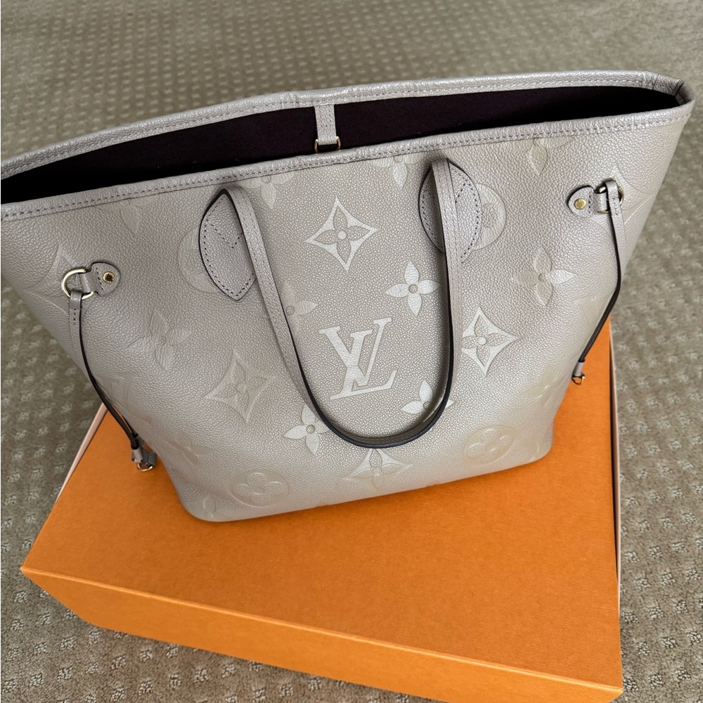 2021 Louis Vuitton Turtledove Monogram Empreinte Neverfull